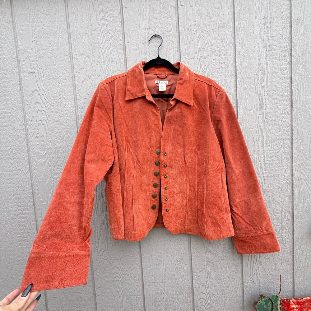 Women's Orange Corduroy Jacket